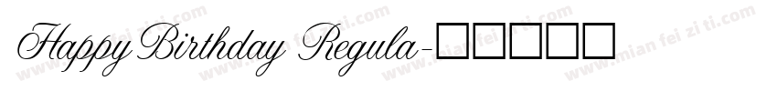 HappyBirthday Regula字体转换